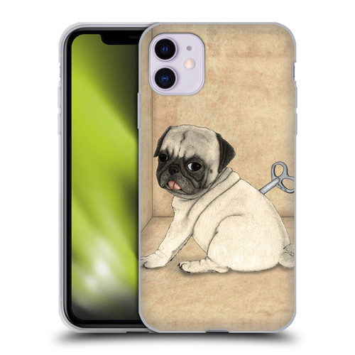 Barruf Dogs Pug Toy Soft Gel Case for Apple iPhone 11