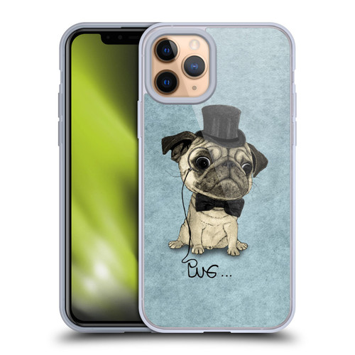 Barruf Dogs Gentle Pug Soft Gel Case for Apple iPhone 11 Pro