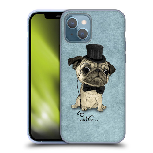 Barruf Dogs Gentle Pug Soft Gel Case for Apple iPhone 13