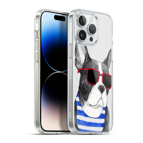 Barruf Dogs Frenchie Summer Style Soft Gel Case for Apple iPhone 13 Pro Max & MagSafe