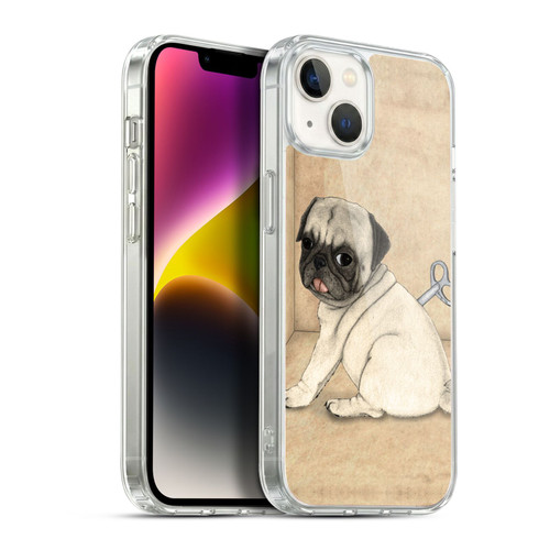 Barruf Dogs Pug Toy Soft Gel Case for Apple iPhone 14 Plus & MagSafe