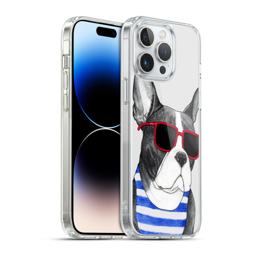 Barruf Dogs Frenchie Summer Style Soft Gel Case for Apple iPhone 14 Pro Max & MagSafe
