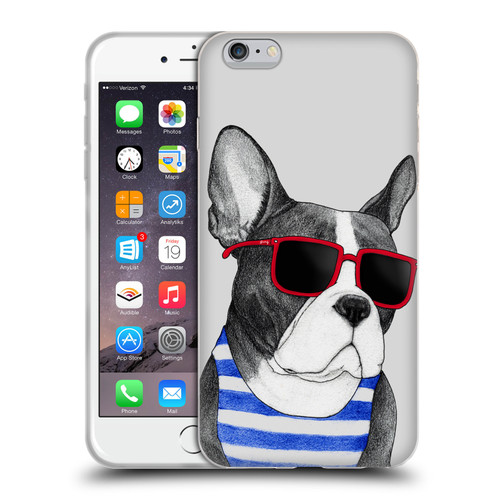 Barruf Dogs Frenchie Summer Style Soft Gel Case for Apple iPhone 6 Plus / iPhone 6s Plus