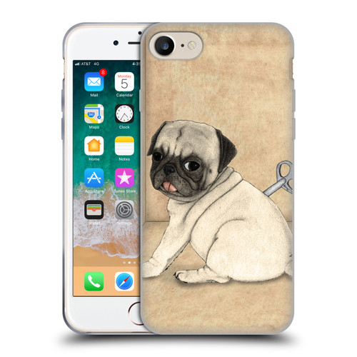 Barruf Dogs Pug Toy Soft Gel Case for Apple iPhone 7 / 8 / SE 2020 & 2022