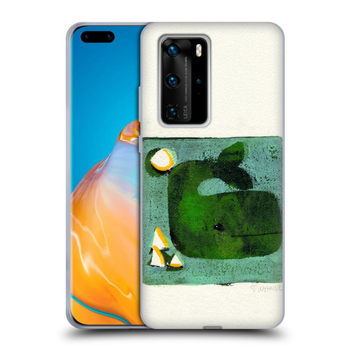 Wyanne Animals 2 Green Whale Monoprint Soft Gel Case for Huawei P40 Pro / P40 Pro Plus 5G