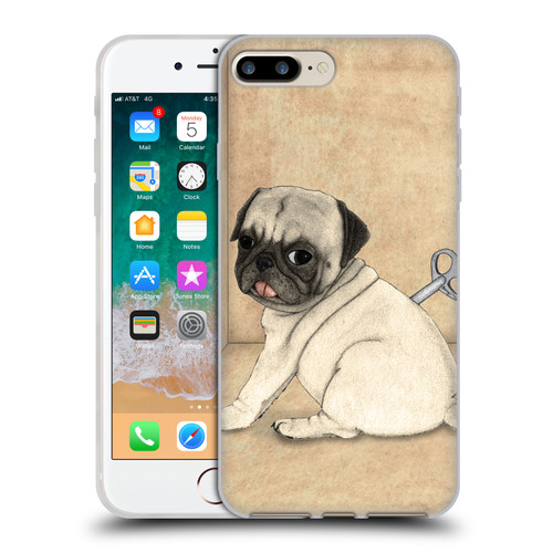 Barruf Dogs Pug Toy Soft Gel Case for Apple iPhone 7 Plus / iPhone 8 Plus