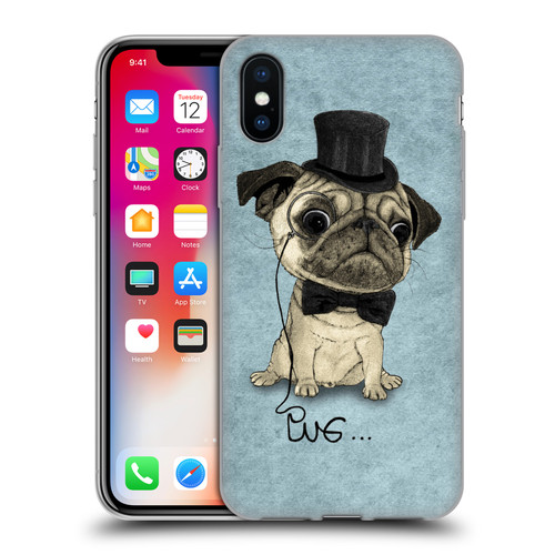 Barruf Dogs Gentle Pug Soft Gel Case for Apple iPhone X / iPhone XS