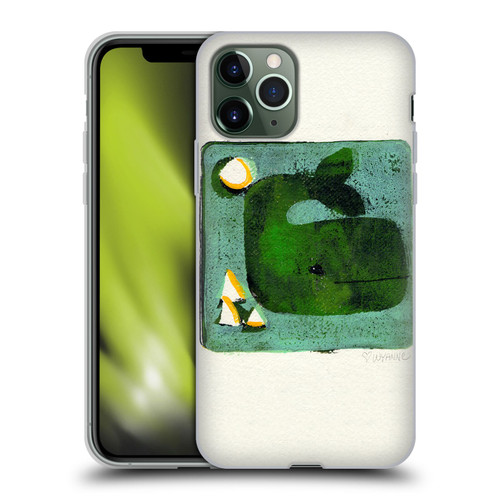 Wyanne Animals 2 Green Whale Monoprint Soft Gel Case for Apple iPhone 11 Pro