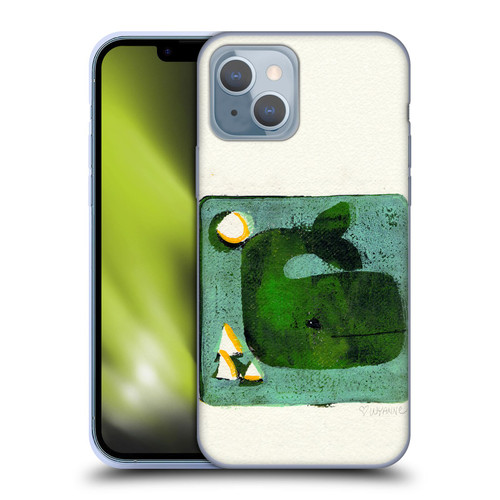 Wyanne Animals 2 Green Whale Monoprint Soft Gel Case for Apple iPhone 14
