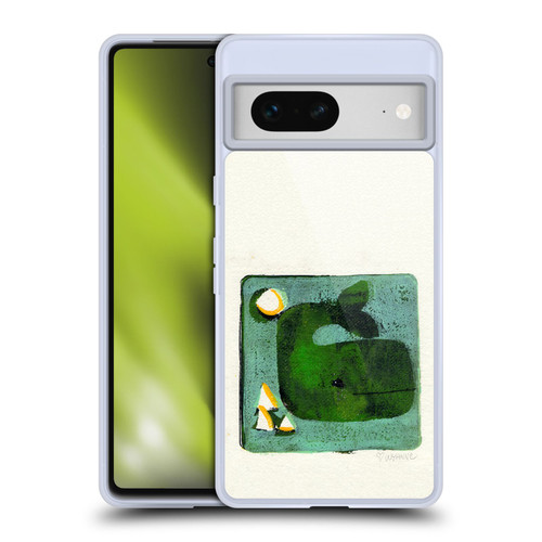 Wyanne Animals 2 Green Whale Monoprint Soft Gel Case for Google Pixel 7