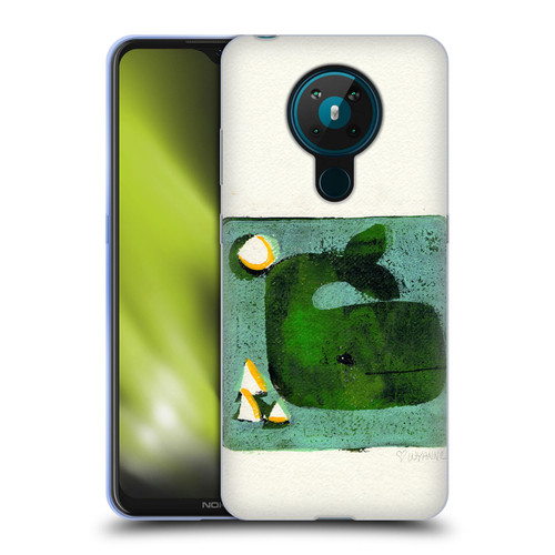 Wyanne Animals 2 Green Whale Monoprint Soft Gel Case for Nokia 5.3