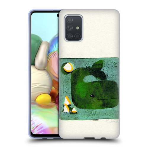 Wyanne Animals 2 Green Whale Monoprint Soft Gel Case for Samsung Galaxy A71 (2019)