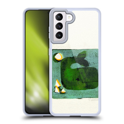 Wyanne Animals 2 Green Whale Monoprint Soft Gel Case for Samsung Galaxy S21 5G