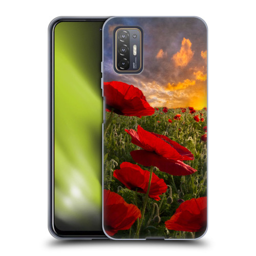 Celebrate Life Gallery Florals Red Flower Field Soft Gel Case for HTC Desire 21 Pro 5G