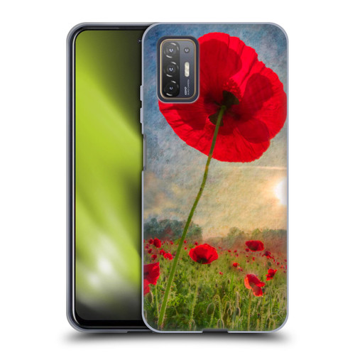 Celebrate Life Gallery Florals Red Flower Soft Gel Case for HTC Desire 21 Pro 5G