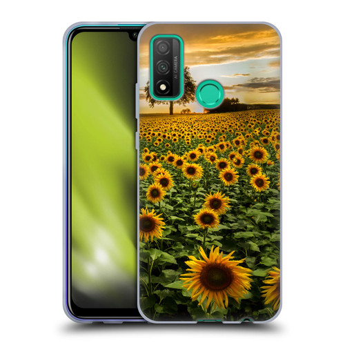 Celebrate Life Gallery Florals Big Sunflower Field Soft Gel Case for Huawei P Smart (2020)