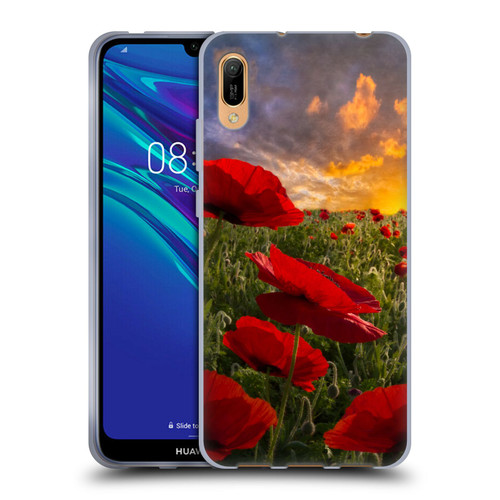 Celebrate Life Gallery Florals Red Flower Field Soft Gel Case for Huawei Y6 Pro (2019)