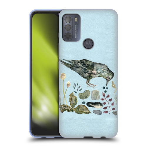 Wyanne Birds Fallen Blueberries Soft Gel Case for Motorola Moto G50