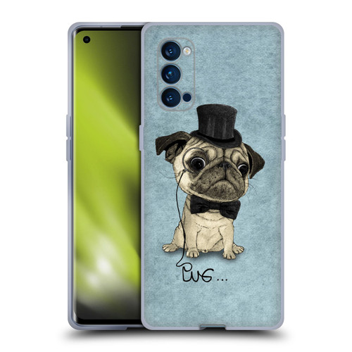 Barruf Dogs Gentle Pug Soft Gel Case for OPPO Reno 4 Pro 5G