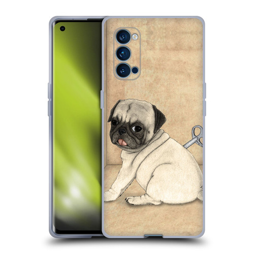 Barruf Dogs Pug Toy Soft Gel Case for OPPO Reno 4 Pro 5G