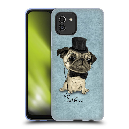 Barruf Dogs Gentle Pug Soft Gel Case for Samsung Galaxy A03 (2021)