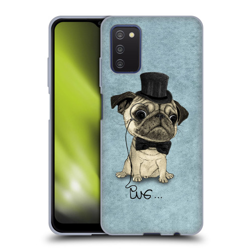 Barruf Dogs Gentle Pug Soft Gel Case for Samsung Galaxy A03s (2021)