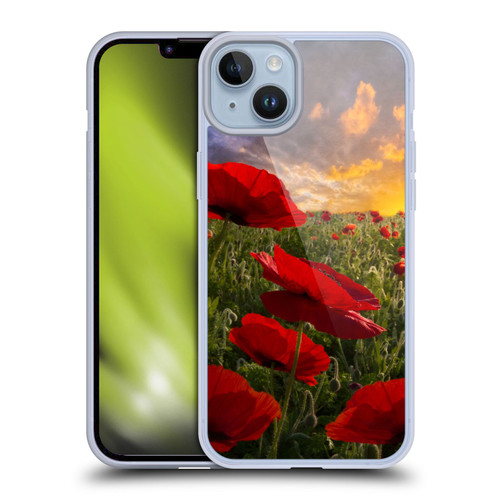 Celebrate Life Gallery Florals Red Flower Field Soft Gel Case for Apple iPhone 14 Plus