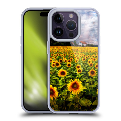Celebrate Life Gallery Florals Dreaming Of Sunflowers Soft Gel Case for Apple iPhone 14 Pro