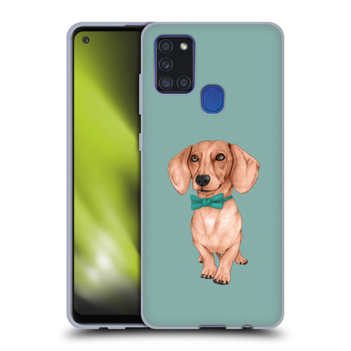 Barruf Dogs Dachshund, The Wiener Soft Gel Case for Samsung Galaxy A21s (2020)