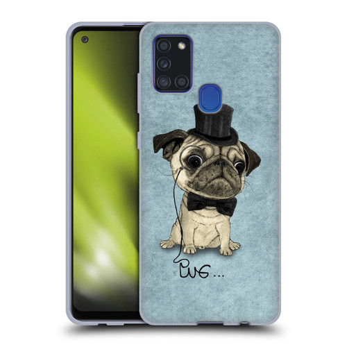 Barruf Dogs Gentle Pug Soft Gel Case for Samsung Galaxy A21s (2020)