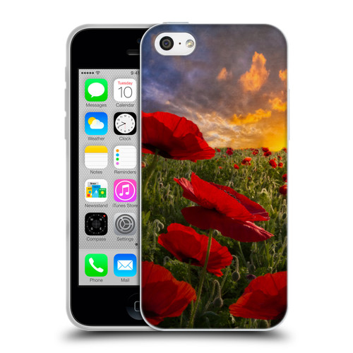 Celebrate Life Gallery Florals Red Flower Field Soft Gel Case for Apple iPhone 5c