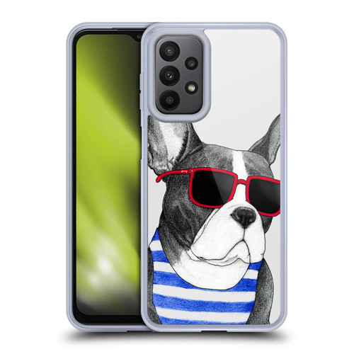 Barruf Dogs Frenchie Summer Style Soft Gel Case for Samsung Galaxy A23 / 5G (2022)