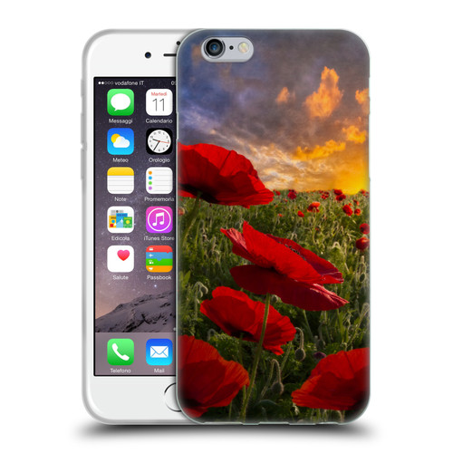 Celebrate Life Gallery Florals Red Flower Field Soft Gel Case for Apple iPhone 6 / iPhone 6s