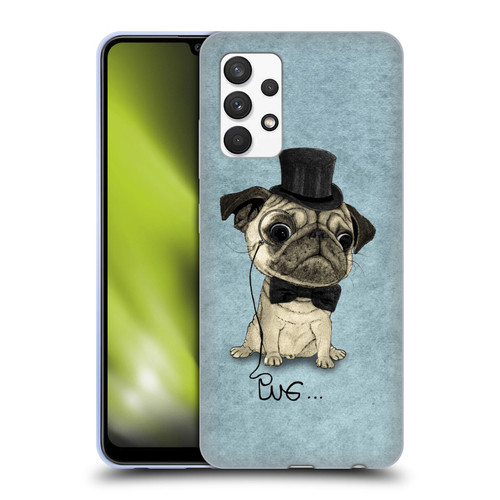 Barruf Dogs Gentle Pug Soft Gel Case for Samsung Galaxy A32 (2021)