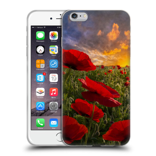 Celebrate Life Gallery Florals Red Flower Field Soft Gel Case for Apple iPhone 6 Plus / iPhone 6s Plus