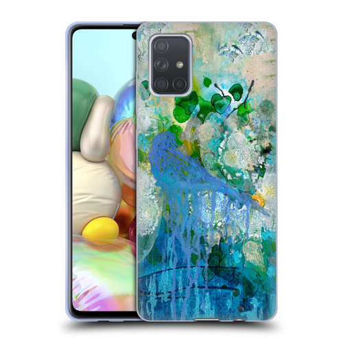 Wyanne Birds Bluebird Reflections Soft Gel Case for Samsung Galaxy A71 (2019)