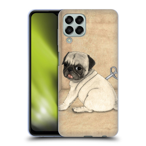 Barruf Dogs Pug Toy Soft Gel Case for Samsung Galaxy M33 (2022)