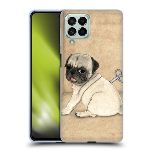 Barruf Dogs Pug Toy Soft Gel Case for Samsung Galaxy M53 (2022)