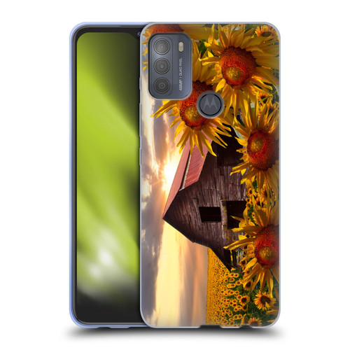 Celebrate Life Gallery Florals Sunflower Dance Soft Gel Case for Motorola Moto G50