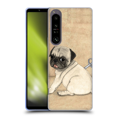 Barruf Dogs Pug Toy Soft Gel Case for Sony Xperia 1 IV