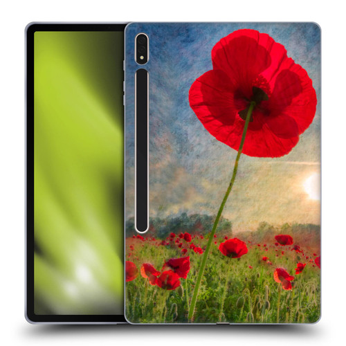 Celebrate Life Gallery Florals Red Flower Soft Gel Case for Samsung Galaxy Tab S8 Plus