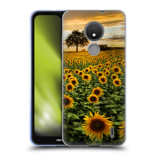 Celebrate Life Gallery Florals Big Sunflower Field Soft Gel Case for Nokia C21