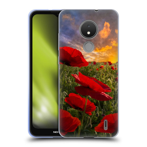 Celebrate Life Gallery Florals Red Flower Field Soft Gel Case for Nokia C21
