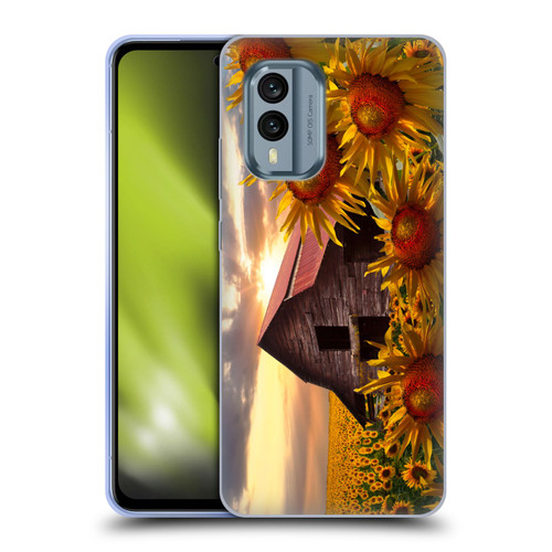 Celebrate Life Gallery Florals Sunflower Dance Soft Gel Case for Nokia X30