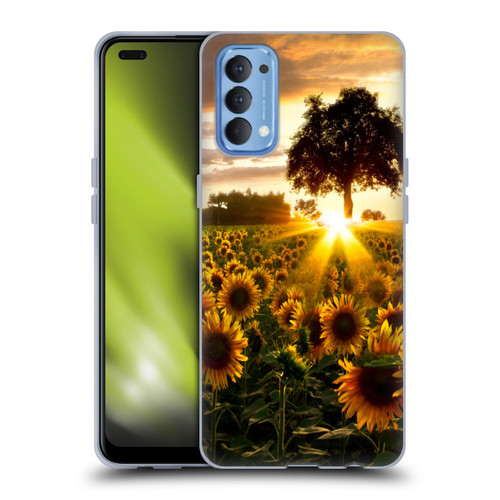 Celebrate Life Gallery Florals Fields Of Gold Soft Gel Case for OPPO Reno 4 5G