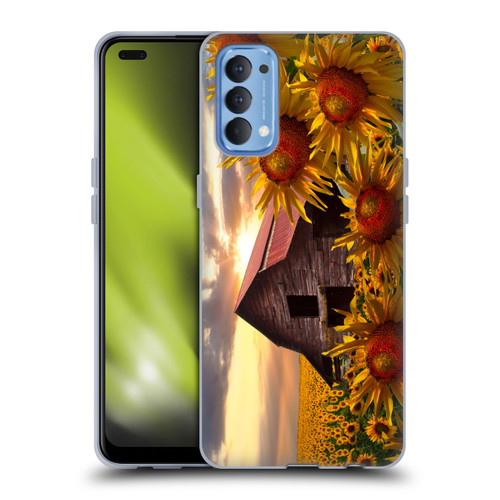 Celebrate Life Gallery Florals Sunflower Dance Soft Gel Case for OPPO Reno 4 5G