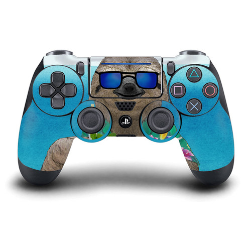 Barruf Art Mix Sloth In Summer Vinyl Sticker Skin Decal Cover for Sony DualShock 4 Controller