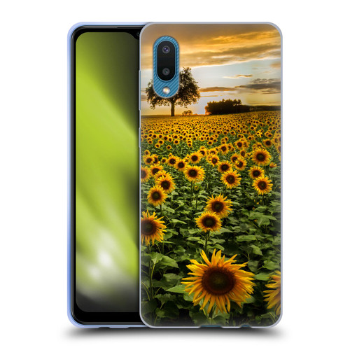 Celebrate Life Gallery Florals Big Sunflower Field Soft Gel Case for Samsung Galaxy A02/M02 (2021)
