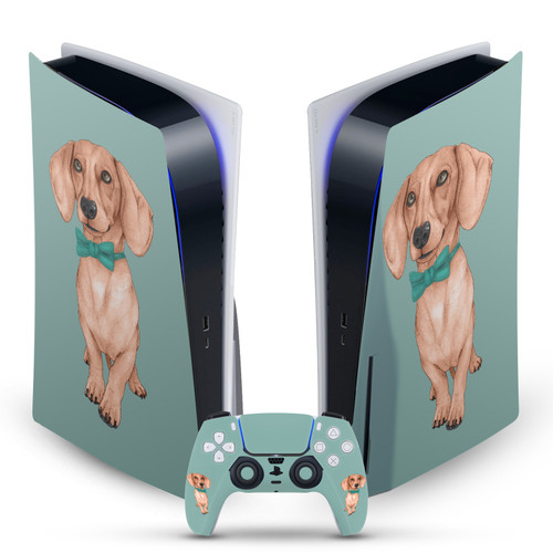 Barruf Art Mix Dachshund, The Wiener Vinyl Sticker Skin Decal Cover for Sony PS5 Disc Edition Bundle