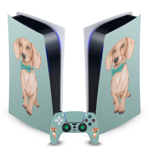 Barruf Art Mix Dachshund, The Wiener Vinyl Sticker Skin Decal Cover for Sony PS5 Digital Edition Bundle